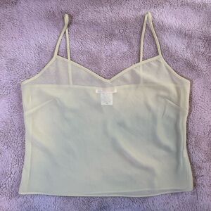 Vintage Sheer Pale Like Green Spaghetti Strap Tank Top